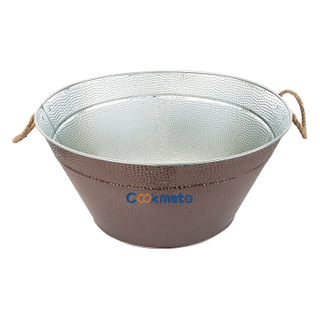 Gift Idea for Housewarming Oval Assorted Galvanized Tubs Garden Bucket with Handles