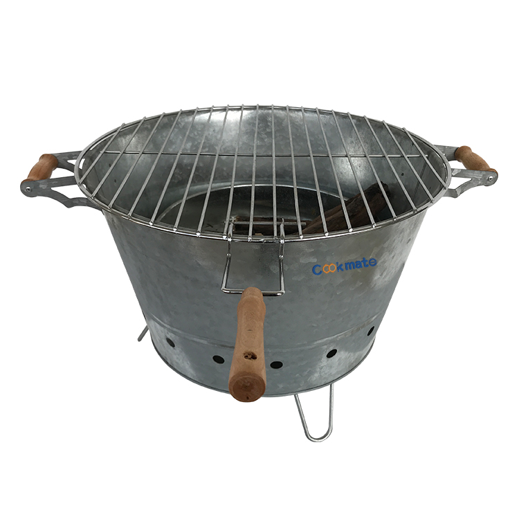 Durable Outdoor Cooking Foldable Portable Barrel BBQ Grill Charcoal Bucket