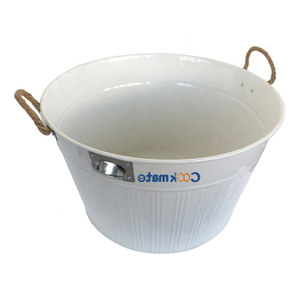 Large Galvanized Customized Printed Metal White Colored Pary Beer Drink Tub