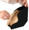 Cookmate Espresso Coffee Filter Holder Hand Punch Coffee Box Solid Paper Storage Stand Fan-shaped Filters Dust Rack