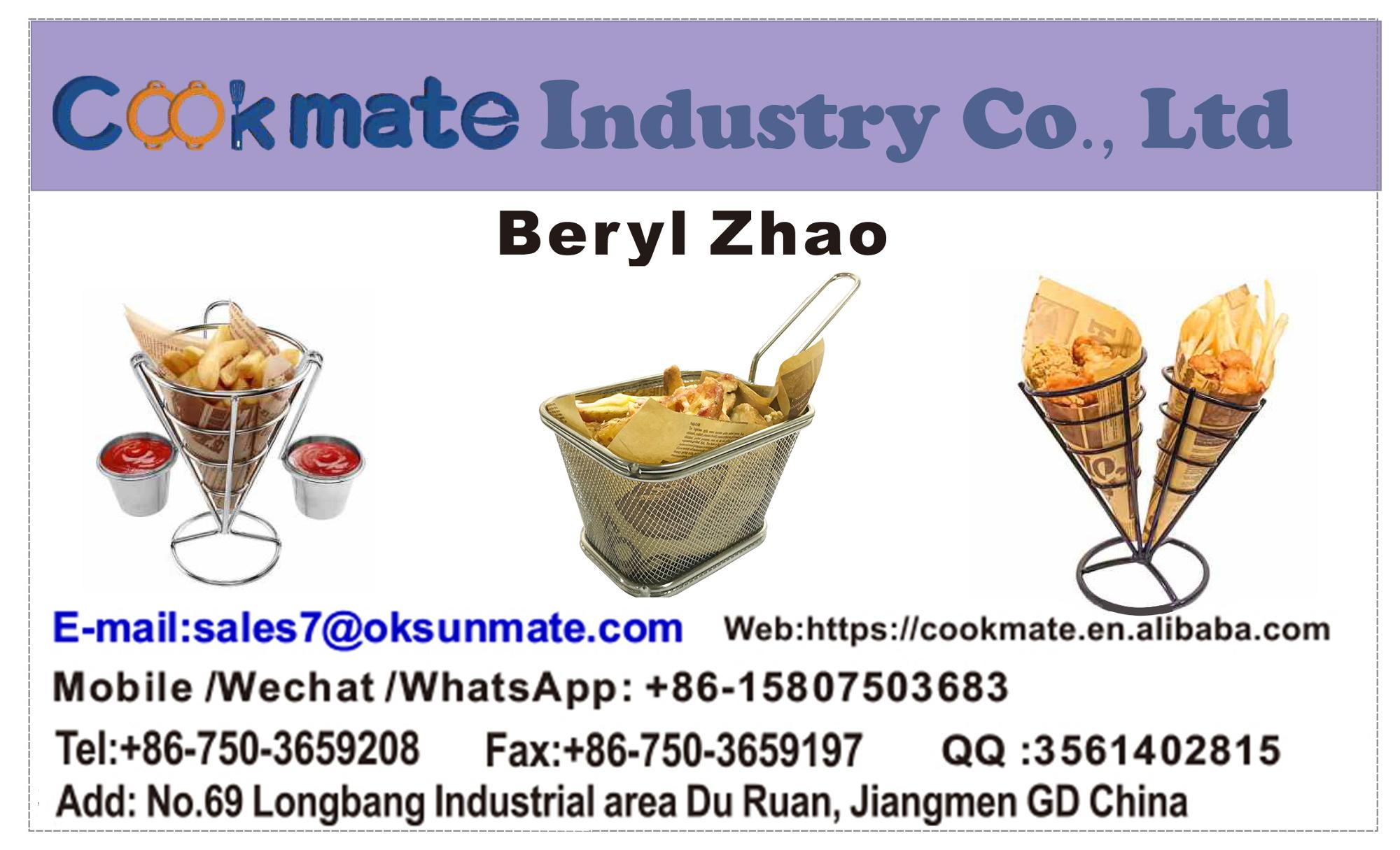 High quality restaurant serving stainless steel perforated kitchen basket for chip and doughnut