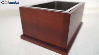 Durable Stainless Steel With Wooden Base Rectangle Coffee Grind Espresso Dump Bin Wood Base Knock Box