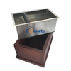 Durable Stainless Steel With Wooden Base Rectangle Coffee Grind Espresso Dump Bin Wood Base Knock Box