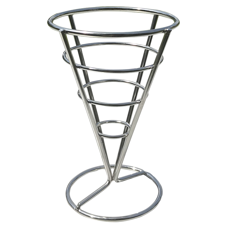 One cup cone restaurant potato chips dispenser French fry food display hanger rack