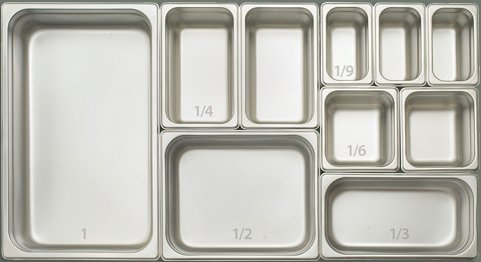 1/6 Size Stainless Steel Food Pans 4"Deep Gastronorm Containers GN Pan