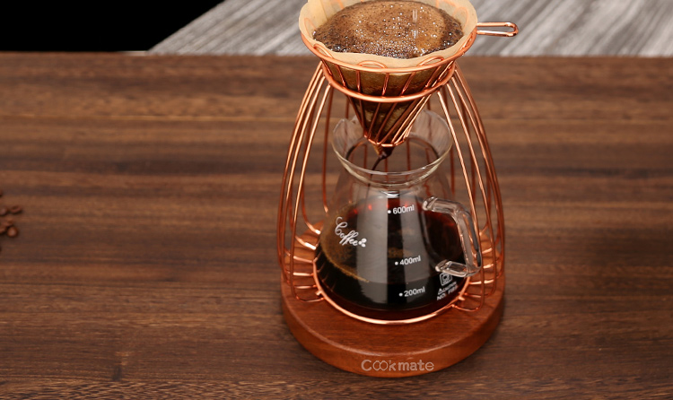 High Quality Stainless Steel Coffee Dripper Rose Gold Coffee Strainer Basket