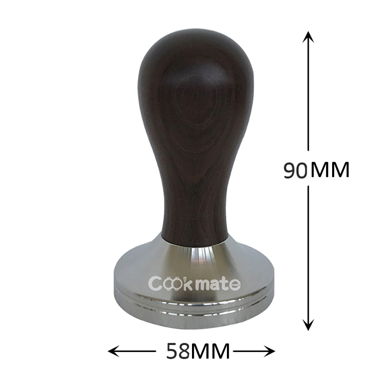 Cheap Price Espresso Maker Stamper Pull Coffee Tamper with 100% Flat Stainless Steel Base