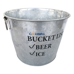 Gift Idea for Housewarming Metal Drink Cooler Double Wall Round Beverage Tub