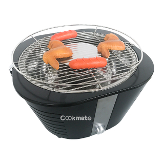 Hot Sale Outdoor Portable Charcoal Grill with Battery Support for Smoke Control