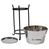 Garden 2 Tier Galvanized Iron Ice Steel Party Tub Drink Bucket with Silver Handles