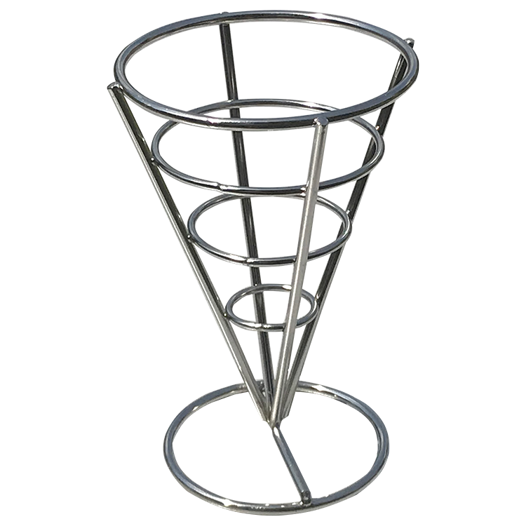 Potato Chip & Snack Display French Fry Stand Cone Basket Holder Fries Fish Chips Appetizers Food Rack