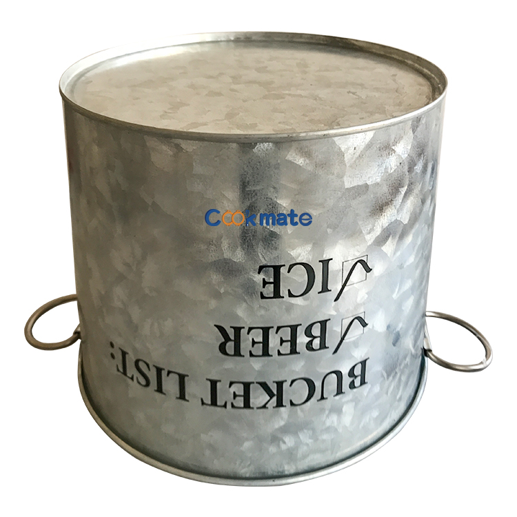 Top Quality Large Galvanized Steel Metal Oval Tub Wine Chiller with Silver Handles