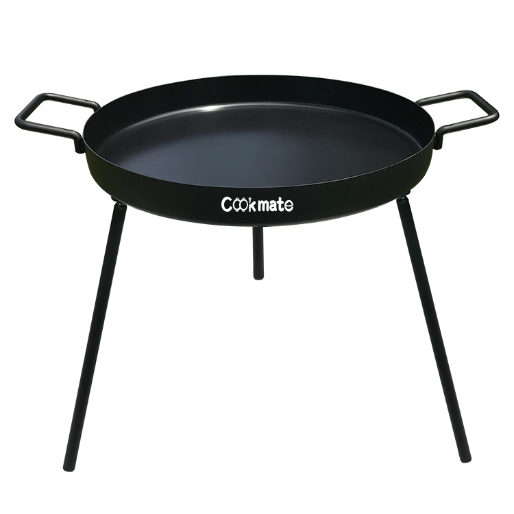 Garden Party Enamel Glazing Non-Stick Three Legs Griddle Folding Standing Grill Pan Set