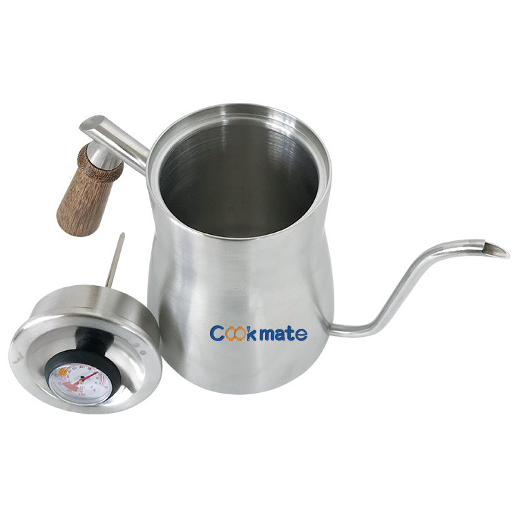 Coffee Shop Accessory Gooseneck Kettle Milk Pot Top With Built-In Thermometer