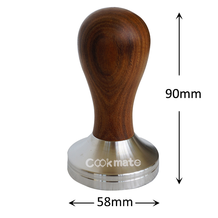 Low Price America Style Pull Viennese Hammer Flat Coffee Tamper With Wood Handle