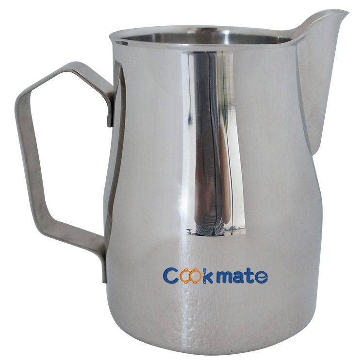 Coffee Espresso Steaming Pitcher Pot Pour Over Highly Polished Milk Spout Jug