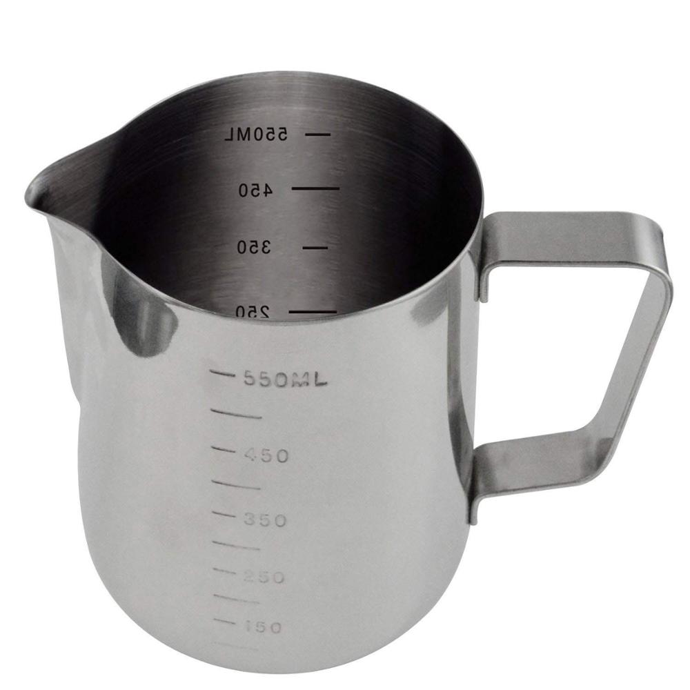 Ice Water with Lemon Measuring Cup Stainless Steel Coffee Milk Frothing Pitcher With Handle