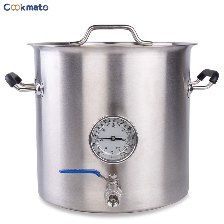 Brew Pot 10 Gallon Stainless Steel Pot Kettle Brew Kettle 10 Gallon