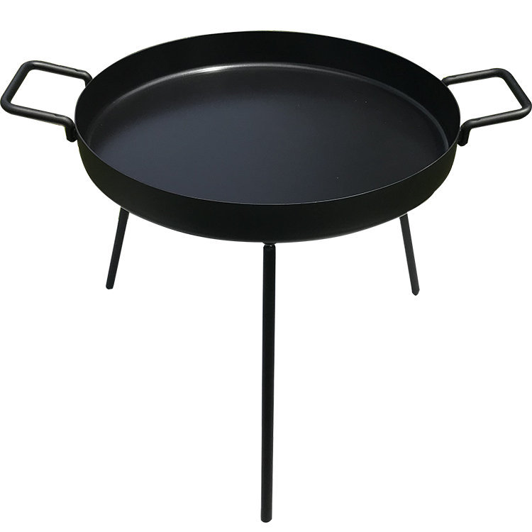 COOKMATE Cooking Set Outdoor BBQ Campfire Enamel Surface Non Stick Round Pan with Handles And Holders