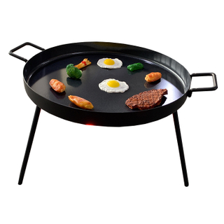 COOKMATE Enamel Surface 3 Legs Bbq Grill Non-stick Camping Cookware And Pan Set