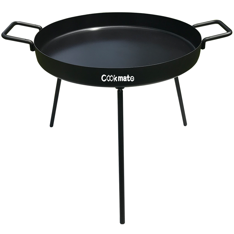 Amazon Hot Sale Die Casting Aluminum Korean Non Stick Ceramic Coated Cookware Round Fry Pan With Legs Outdoor Camping