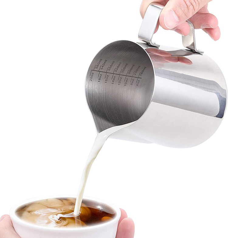 New 600ml Coffee Latte Cappuccino Milk Frothing Pitcher Stainless Steel