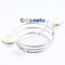 Cookmate smooth and glazed Stainless Steel Fries Serving Tray , Wire Round Bread Basket with 2 Ceramic Sauce Cups