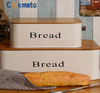Cookmate 2-in-1 Modern Bread Box with Bamboo Cutting Board Lid Space Saving Bread Bin