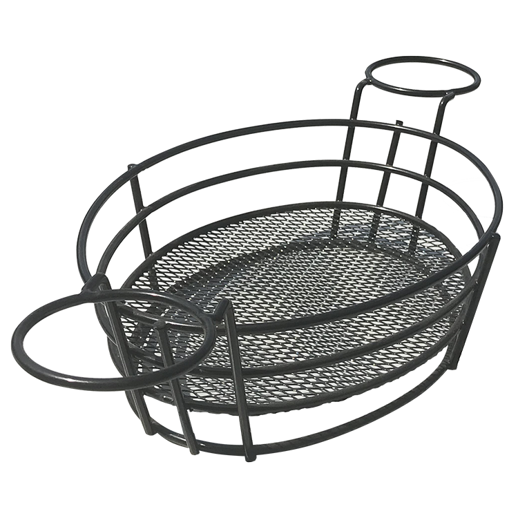 High quality restaurant serving stainless steel perforated kitchen basket for chip and doughnut