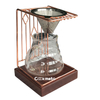 Cookmate Coffee Dripper 304 Stainless Steel Cold Cappuccino Filter Strainer With Wooden Base