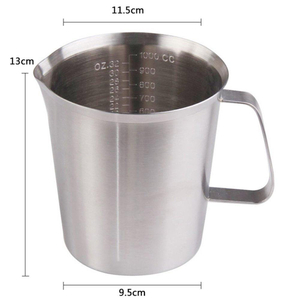 Personalized Strong Stainless Steel Measuring Cup Milk Pitcher Graduated Creamer Frothing Pitcher Measuring Cup with Marking