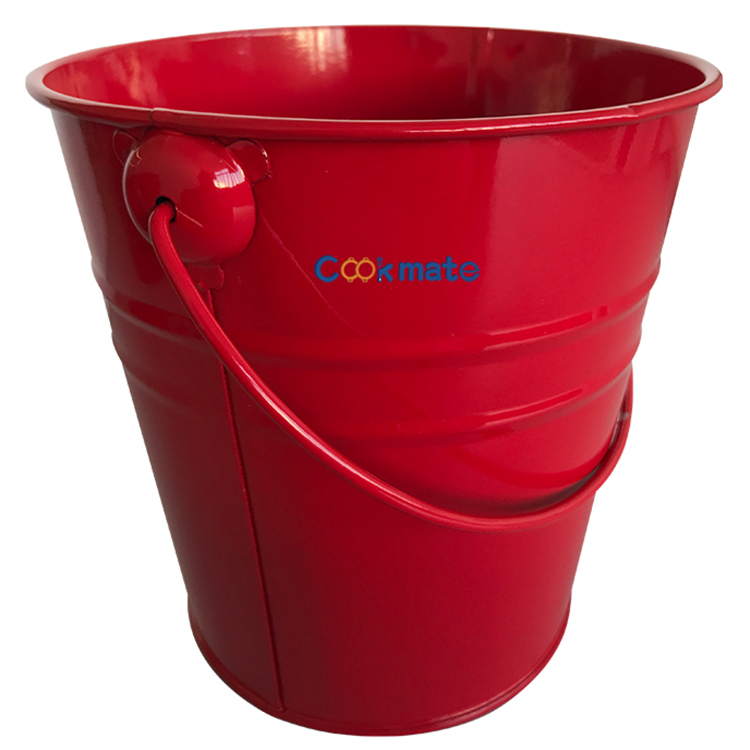 Customer Logo Galvanized Metal Champagne Wine Beer Ice Bucket Galvanized Tub Oval Storage Bucket