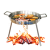 Camping Campfire Griddle Cooking System Folding Standing Fire Firewood Frypan