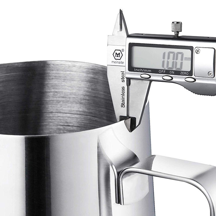 12 Oz Latte Art Milk Frothing Stainless Steel Creamer Frothing Pitcher with Temperature Sticker