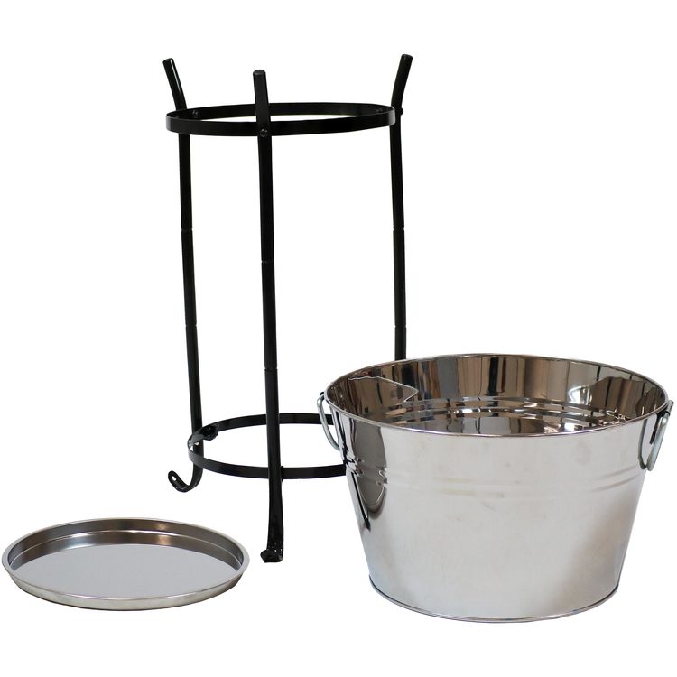 Ice Bucket Drink Cooler with Stand And Tray Stainless Steel Holds Beer Wine Champagne Ice Bucket
