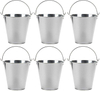 Round Galvanized Buckets with Handle for Beer And Drinks Flower Pot Wine Bucket