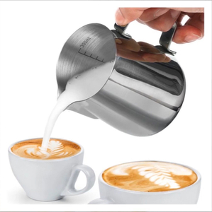 Silver Color Stainless Steel Frothing Pitcher Milk Frothing Jug Latte Pourer Cappuccino Coffee Jug