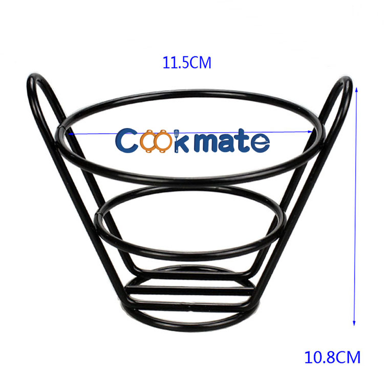 Cookmate Stainless steel mini snack warmer fast food metal potato french fries serving basket for sale