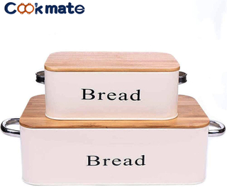 Best Bread Box with Bamboo Cutting Board Lid Bread Storage Container