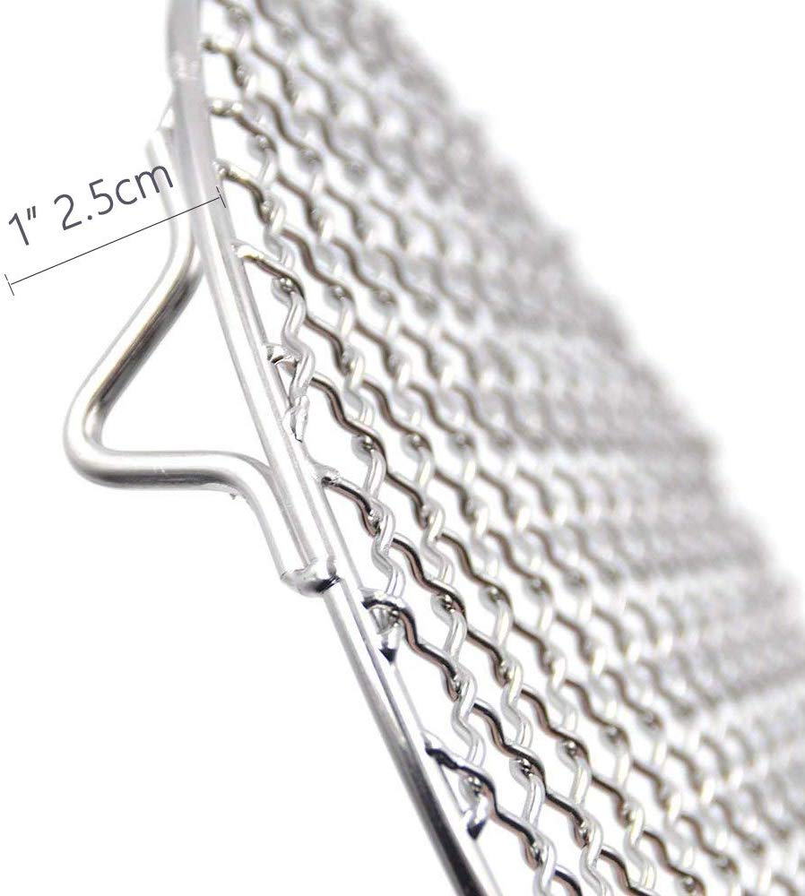 Multi-Purpose Stainless Steel Squares Holes Grill Wire Mesh Barbecue Oven Tool Nonstick Outdoor Grilling Fire Pit Wire Mesh