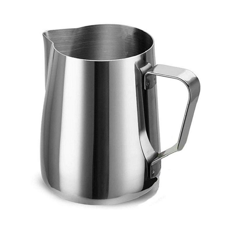 350ml/600ml (12 Oz/20 Oz) Milk Frothing Pitchers Wide Mouths Stainless Steel Measurement Inside Milk Jug